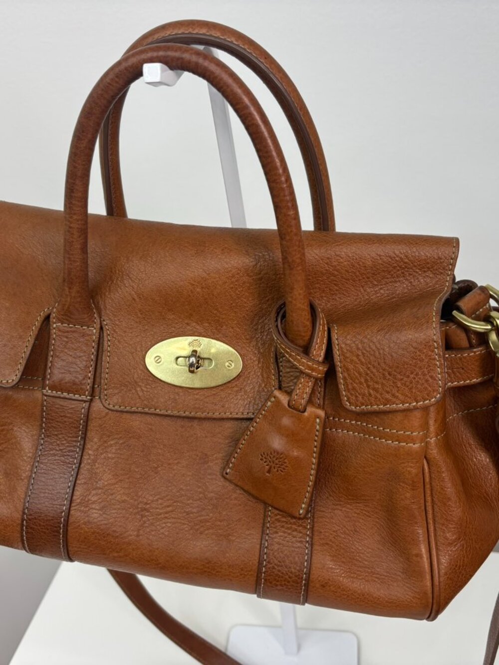🔥 AUTHENTIC Mulberry Small Bayswater Satchel in Oak Leather 🔥 - Picture 2 of 8